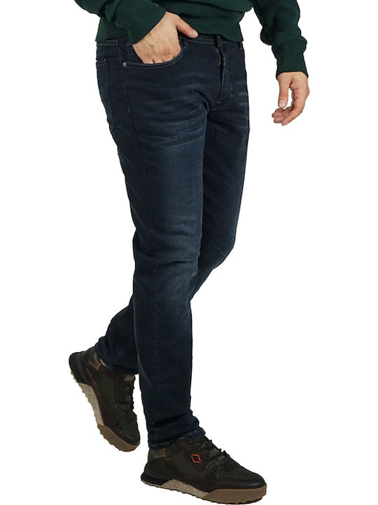 Felix Men's Jeans Pants Elastic Slim Fit Dark Blue