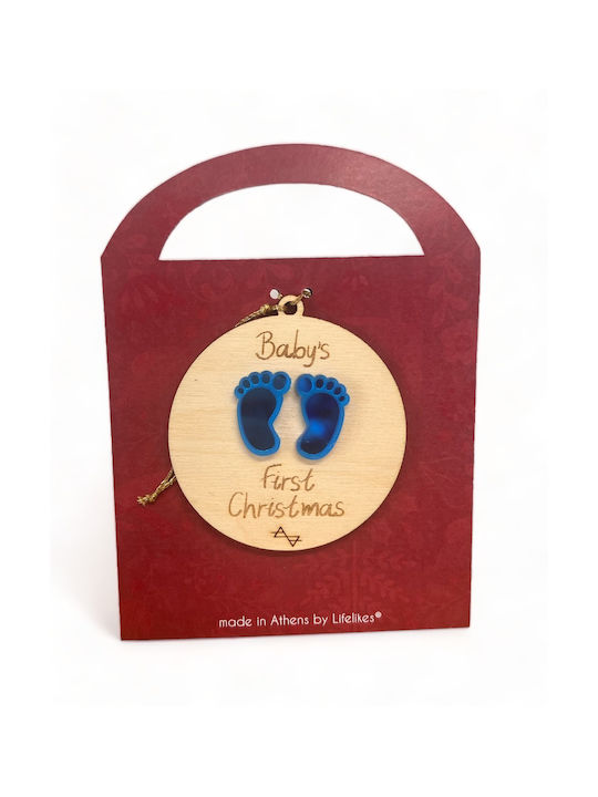 LifeLikes Hanging Lucky Charm Blue made of Wood 1pcs