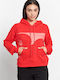 Long Women's Sweatshirt Hooded Black