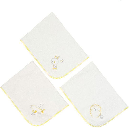 Bunny Bebe Wasserdichte Wickeltücher Yellow Gelb 45x65cm. 3Stück