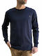 Everbest Men's Long Sleeve Blouse Blue