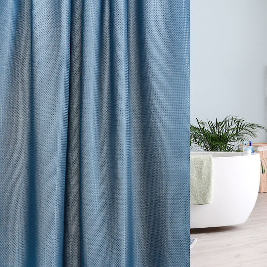 Whitegg Duschvorhang Stoff 180x200cm Blue