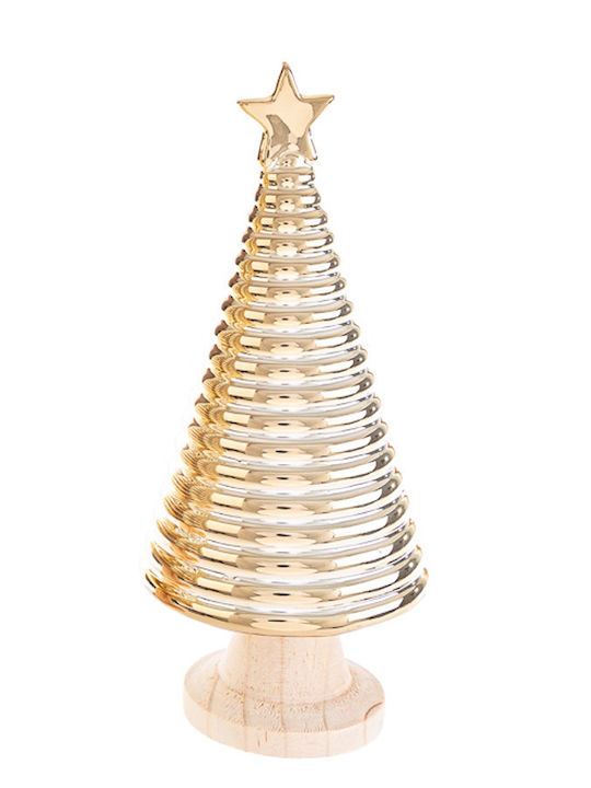 Christmas Decorative Ceramic Tree 19cm Gold