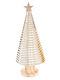 Christmas Decorative Illuminated Ceramic Tree 26cm Gold