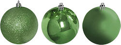 Set 6 Grüne Kugel Ornamente 8cm
