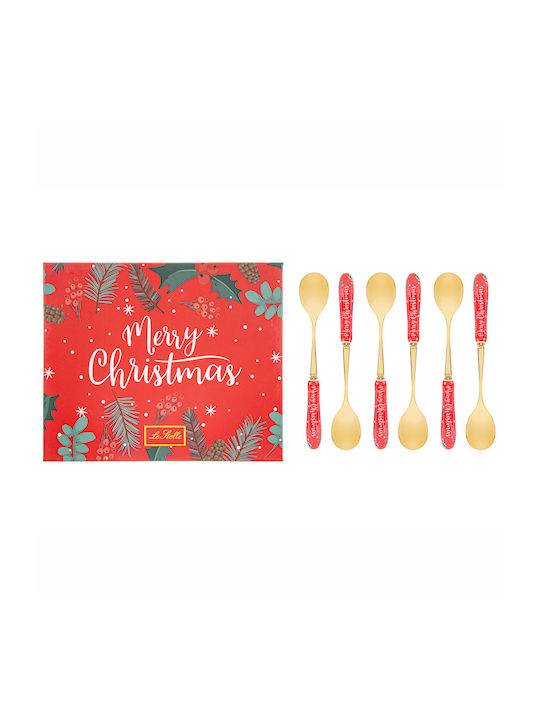 Georgiou Set Christmas Table Decorations Red Height 28cm. 6pcs