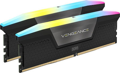 Corsair Vengeance RGB XMP 48GB DDR5 RAM με 2 Modules (2x24GB) και Ταχύτητα 6400 για Desktop