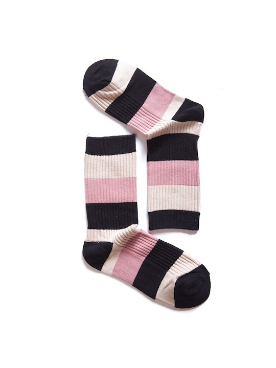 Comfort Γυναικείες Κάλτσες με Σχέδια Μπεζ