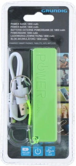 Grundig Power Bank 1800mAh με Θύρα USB-A Πράσινο