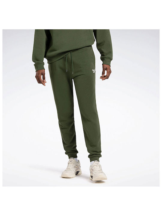 Reebok Identity French Terry Men's Sweatpants with Rubber Green