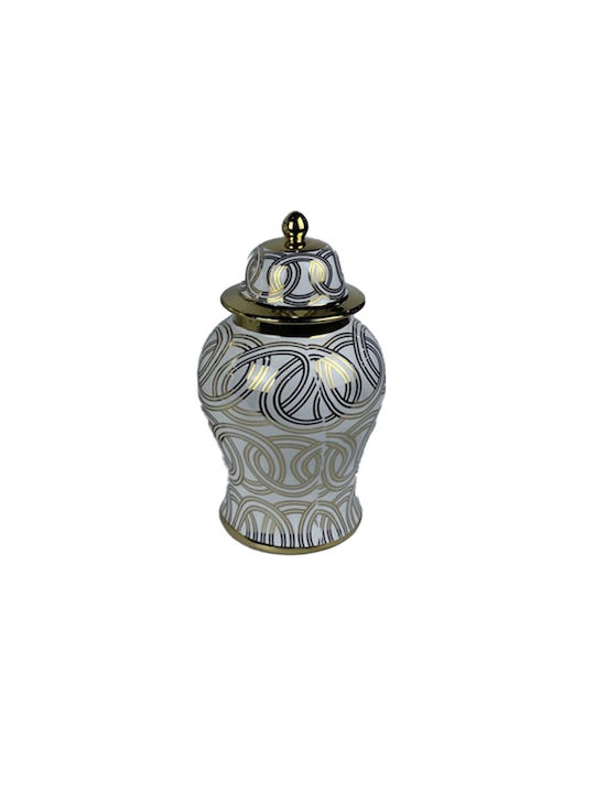 DKD Home Decor Porcelain Vase 17x31x31cm