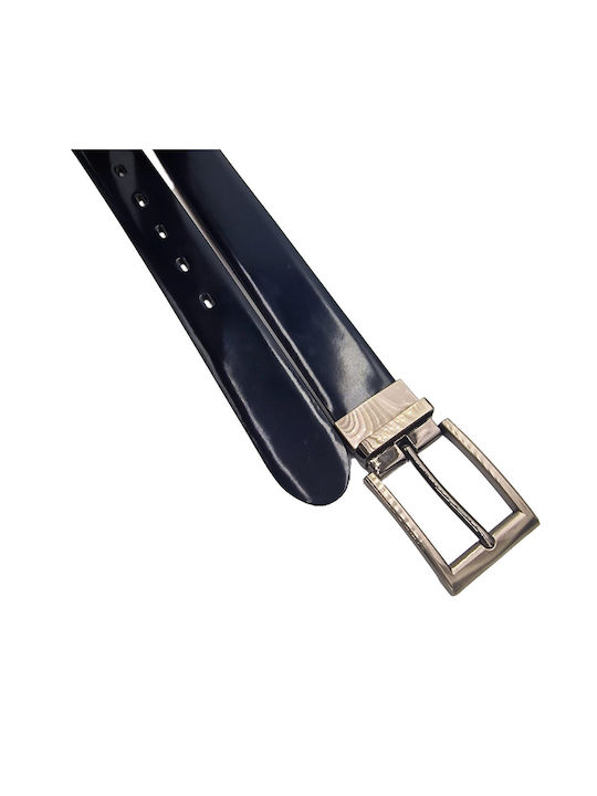 ByLeather Men's Leather Belt Blue