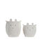 Fabric Decorative Baskets Set 2pcs DKD Home Decor