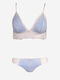 Norddiva Δαντελένιο Σετ Εσωρούχων Bralette με Brazil Γαλάζιο