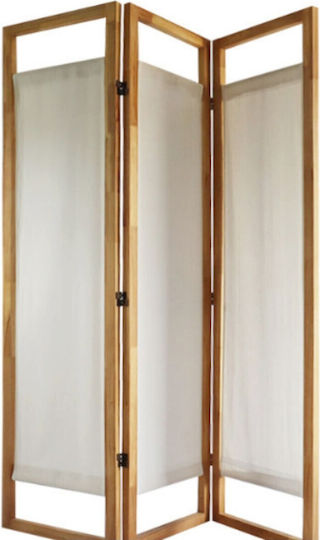 Natural Home Dekorativer Raumteiler aus Leinwand