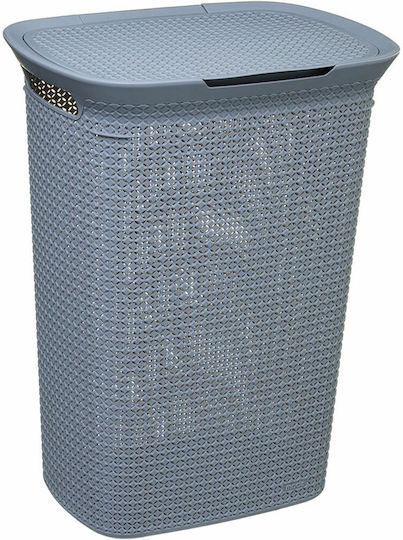 5Five Coș de Depozitare Plastic cu capac Gri 57lt 1buc