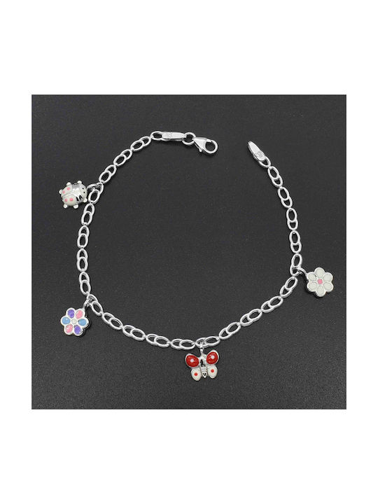 Kids Bracelet from White Gold 9K