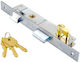 Domus Recessed Lock Front door with Cylinder and Center 25mm Gold Right