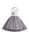 Children's Dress Sleeveless Tulle Gray