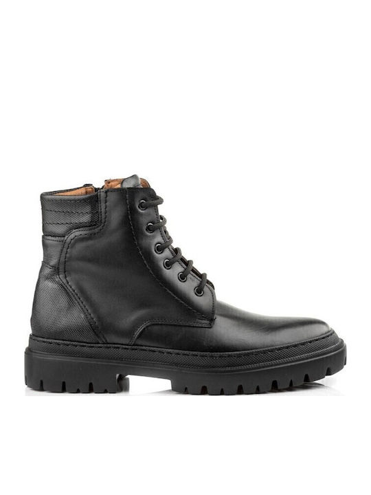 Antonio Shoes Δερμάτινα Μαύρα Ανδρικά Μποτάκια