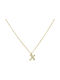 Fa Cad'oro Necklace from Gold 14K with Zircon and Letter Option