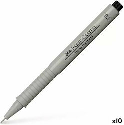 Faber-Castell Ecco Pigment Μαρκαδόρος Σχεδίου 0.1mm Μαύρο