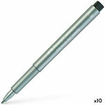 Faber-Castell Pitt Artist Μαρκαδόρος Σχεδίου Ασημί (Silver)