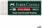 Faber-Castell Eraser for Pencil and Pen 20pcs White