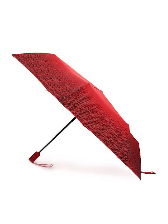 Moschino Regenschirm Kompakt Rot