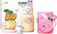 NOHOO Kids Water Bottle Thermos Plastic with St...