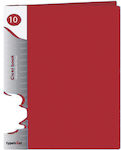 Typotrust Ντοσιέ Σουπλ με 10 Διαφάνειες για Χαρτί A4 Μπορντό