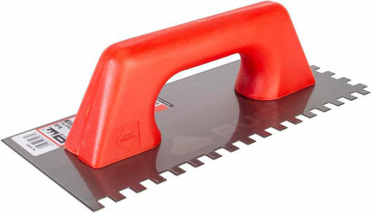 Rubi Σπάτουλα Μεταλλική Οδοντωτή 8x8mm με Πλαστική Λαβή