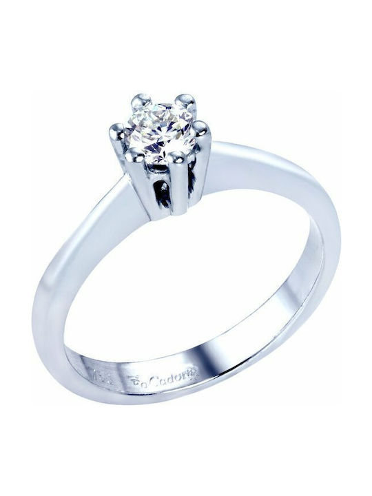 Fa Cad'oro Single Stone from White Gold 18K with Diamond