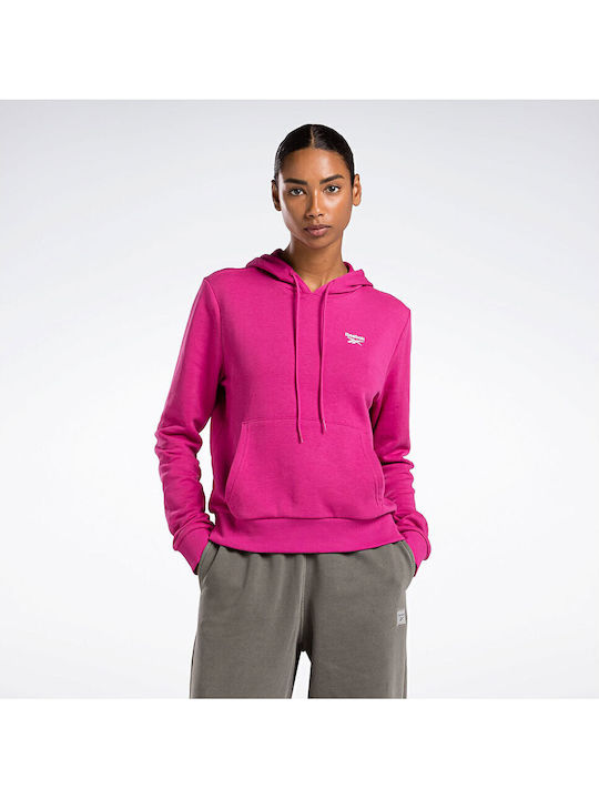 Identity Small Logo French Terry Women's Sweatshirt Hooded Proud Pink