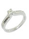 Fa Cad'oro Single Stone Ring in 18K White Gold with Diamond