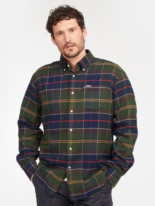 Barbour Cămașă Flanelată în Carouri Multicolore...
