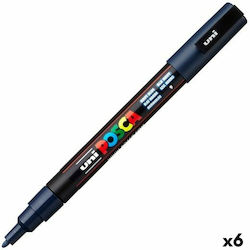 Posca Pc-3m Permanent Marker Navy Blue 1pcs