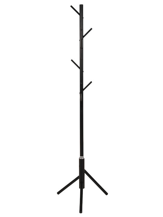 Freebox Metallic Coat Rack Black 48x48x173cm