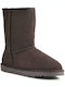 Kelara Leather Women's Boots with Fur 11255 Brown