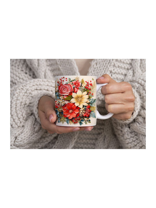 Christmas Mug Ceramic White 1pcs