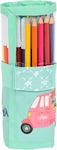 Glow Lab Fabric Green Prefilled Pencil Case with 1 Compartment