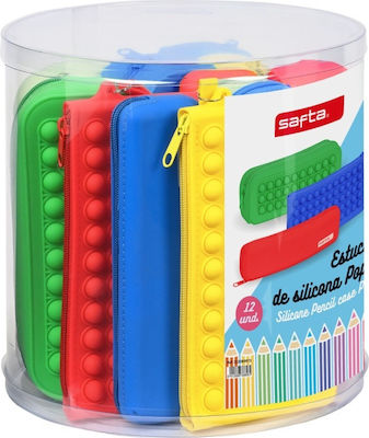 Safta Fabric Pencil Case with 1 Compartment 12pcs