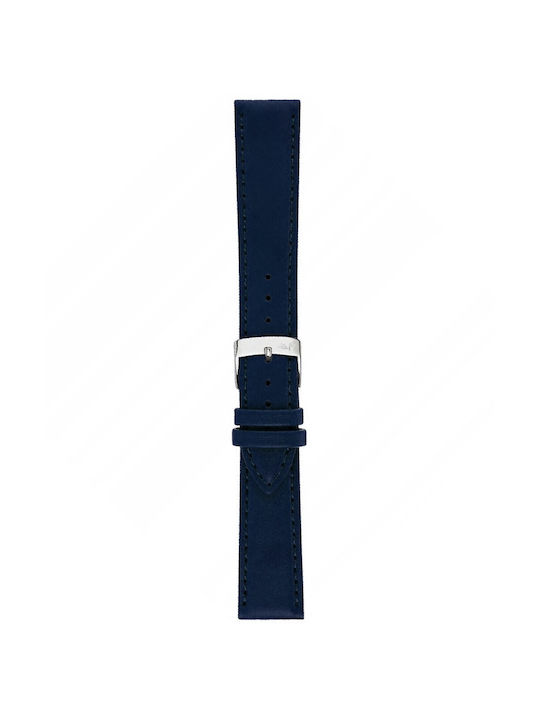 Morellato Leather Strap Blue 22mm