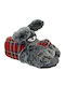 Women's Slippers with Animals Gray