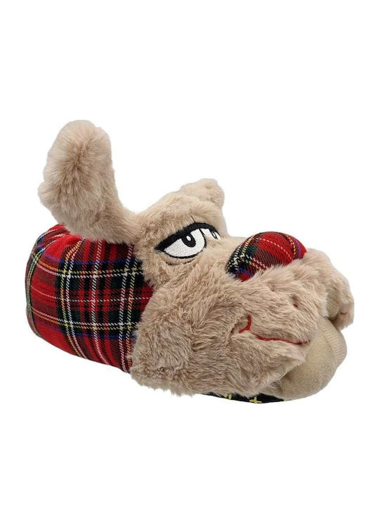 Adam's Shoes Women's Slippers with Animals Beige