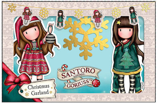 Santoro Weihnachtliche Girlande Bunt 26.5cm 1Stück