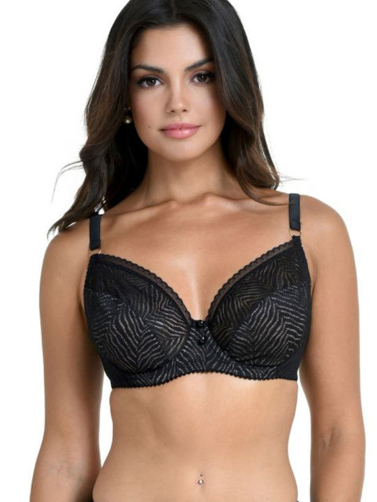 Μαύρο Σουτιέν χωρίς Ενίσχυση με Μπανέλες