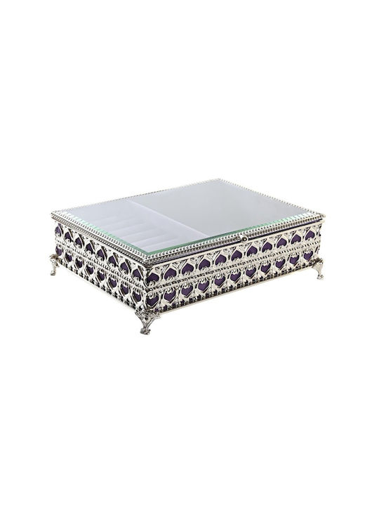 DKD Home Decor Jewellery Box Metal 24x18x7cm S3030764