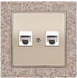 Mutlusan Plus Corian Πρίζα Τηλεφώνου με Πλαίσιο Mutlusan Plus Corian Πρίζα Τηλεφώνου με Πλαίσιο