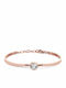 Natalie Gersa Women's Bracelet Handcuffs from Stainless Steel Gold Plated 16.5cm